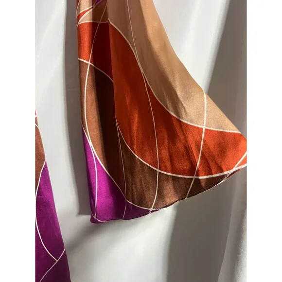 Alice & Trixie Dress Silk Tie Front Retro Bell Sleeves Tunic Dress XS - Picture 10 of 11